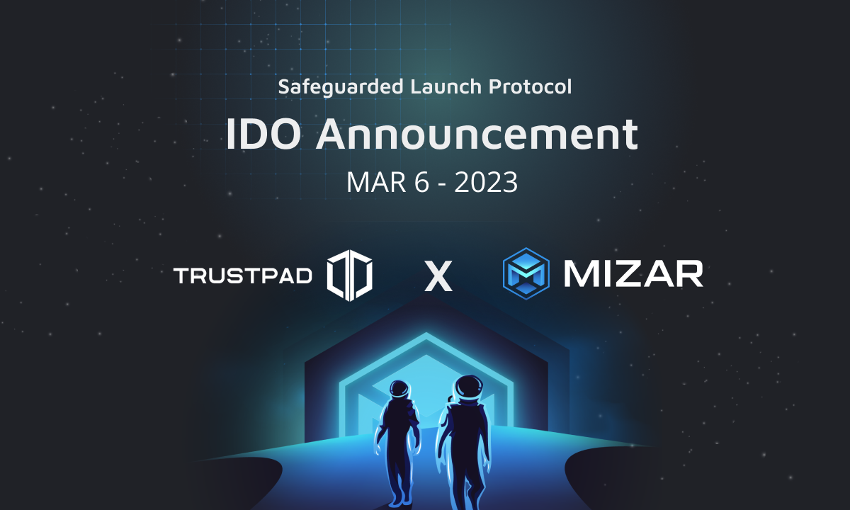 Black background with a blue passage with the shadows of two astronauts