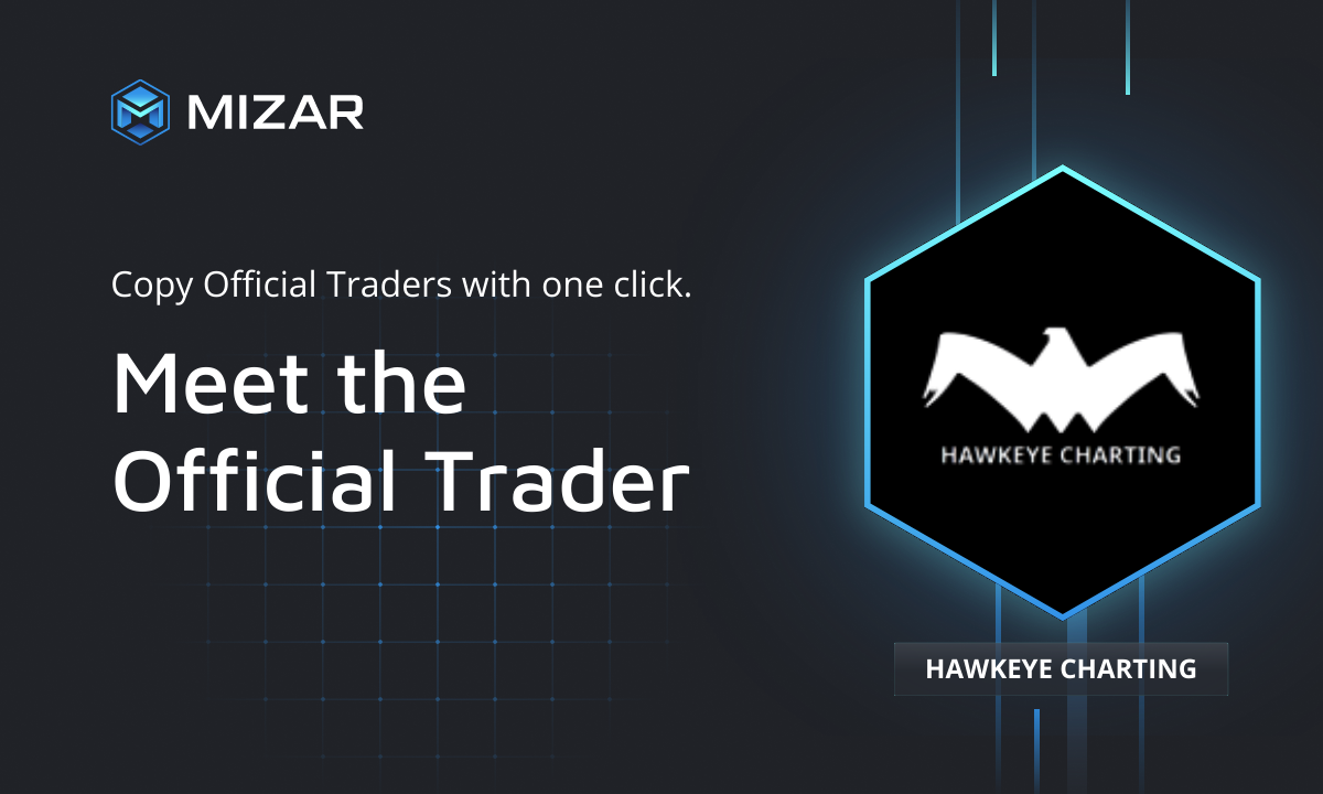 Blackish blue background with white text and a logo of Hawkeye Charting